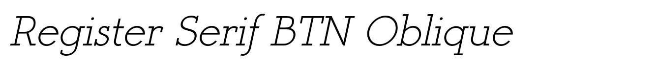 Register Serif BTN Oblique image